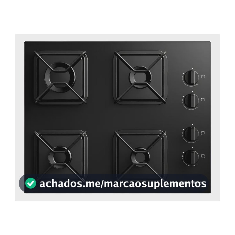 Cooktop Brastemp a Gás 4 Bocas com Grades de Ferro - BDD61BE