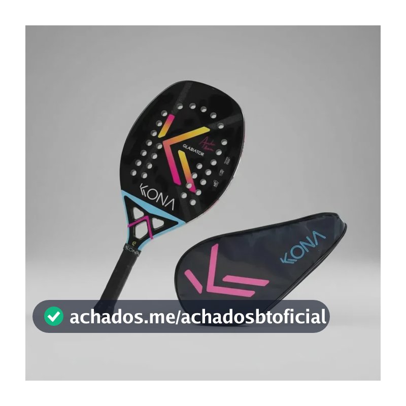 Raquete De Beach Tennis Kona Gladiator - André Baran 2025 Cor Preto