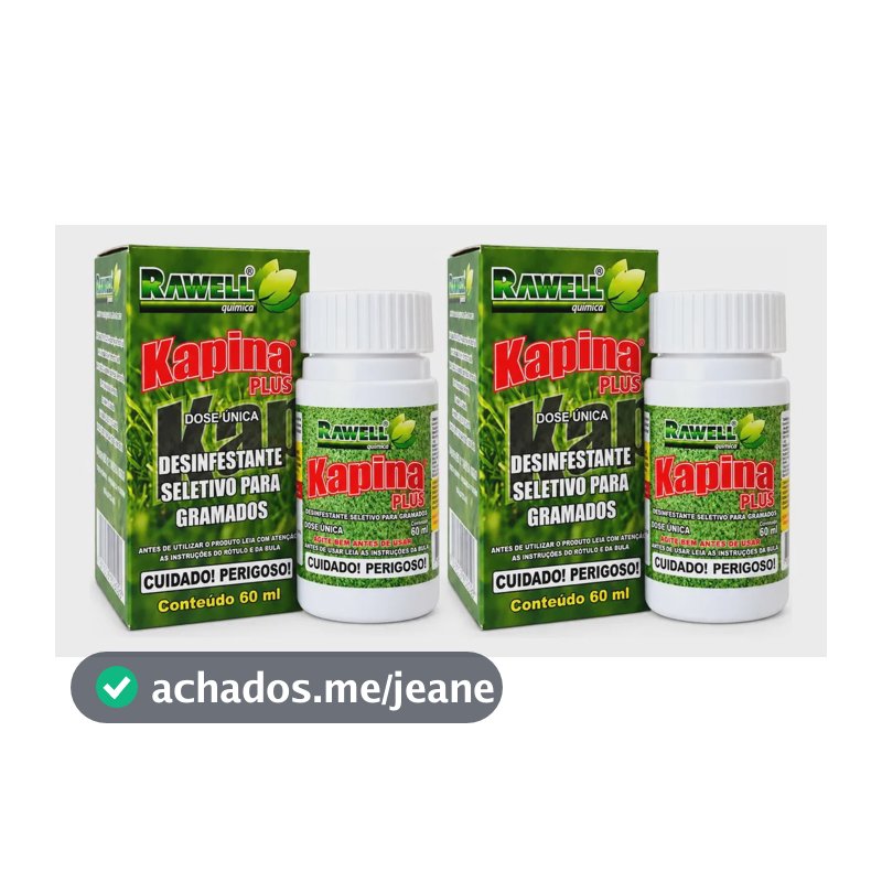 Kit 2 Kapina Plus 60ml Desinfestante Seletivo Para Gramados