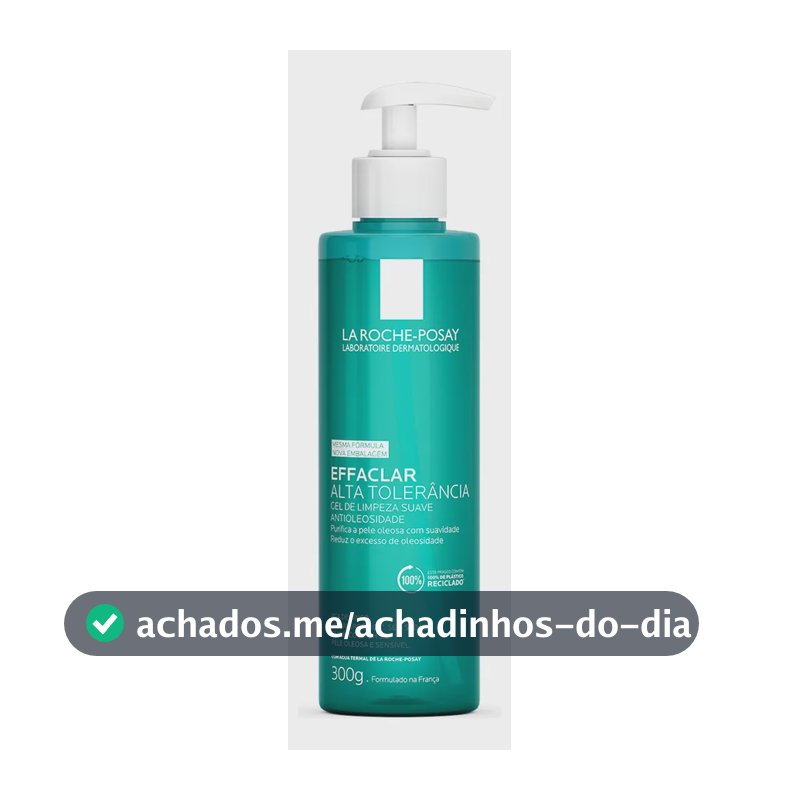 Gel de Limpeza Facial Refil para Peles Oleosas e Sensíveis Limpeza Profunda Não Resseca Alta Tolerância Hipoalergênico Effaclar La Roche-Posay 300g