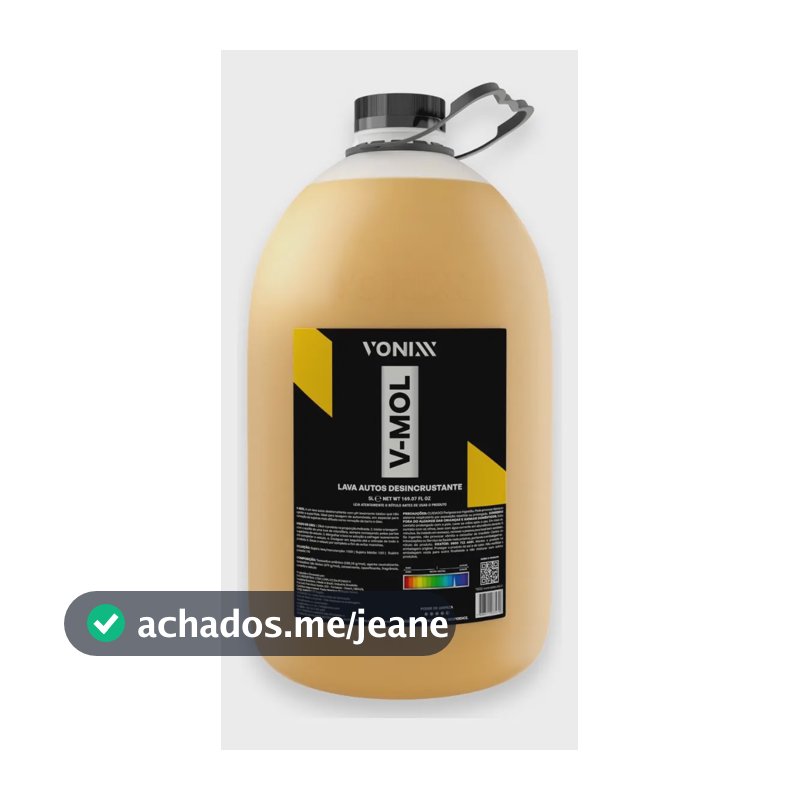 Shampoo Automotivo Desincrustante Vonixx V-Mol 5L Biodegradável Cereja