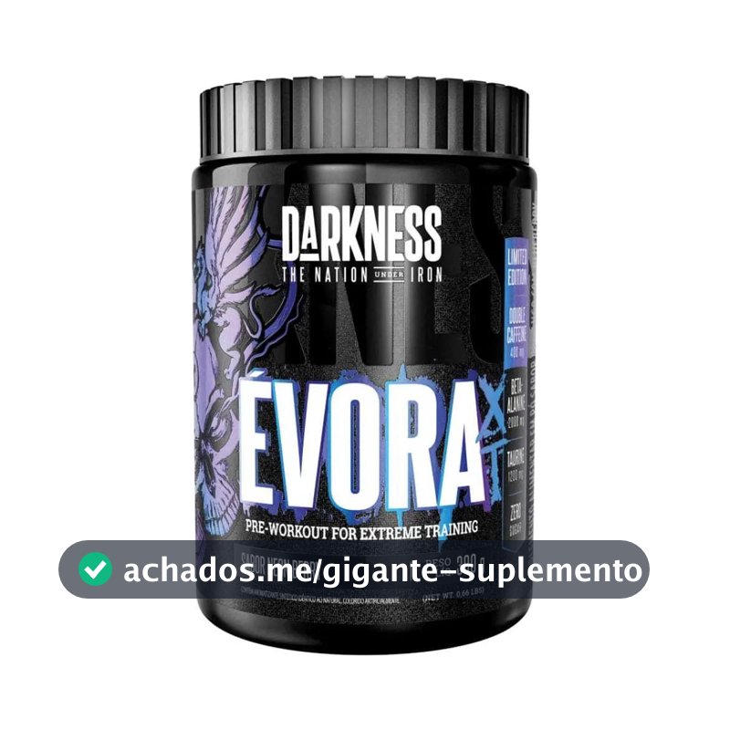 Suplemento em pó Darkness Pré Treino Évora sabor Neon Berry x 300g