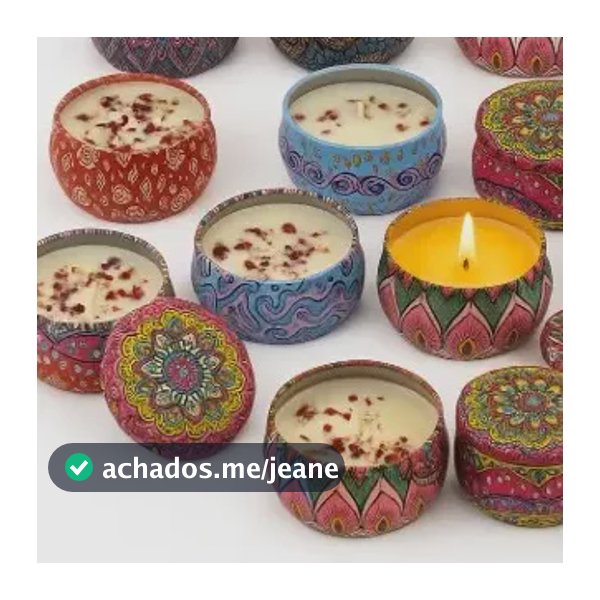Kit 6 Velas Aromática Decorativas Mandala Lata Personalizada Sortidos Mandala Lavanda E Gerânio 0 Ml