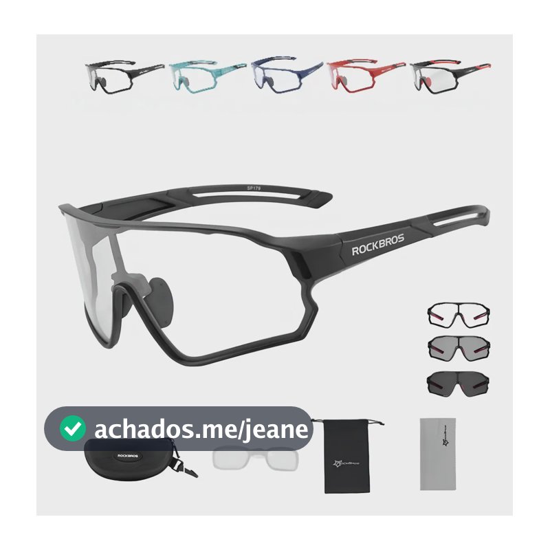 Oculos Ciclista Bike Mtb Speed Fotocromatico Beach Tennis Nf Fotocromático Preto