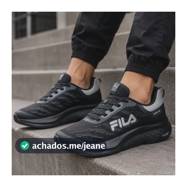 Tênis Fila Maxxi Lite Masculino Esportivo Corrida Treino Preto/grafite/cinza 42 Br