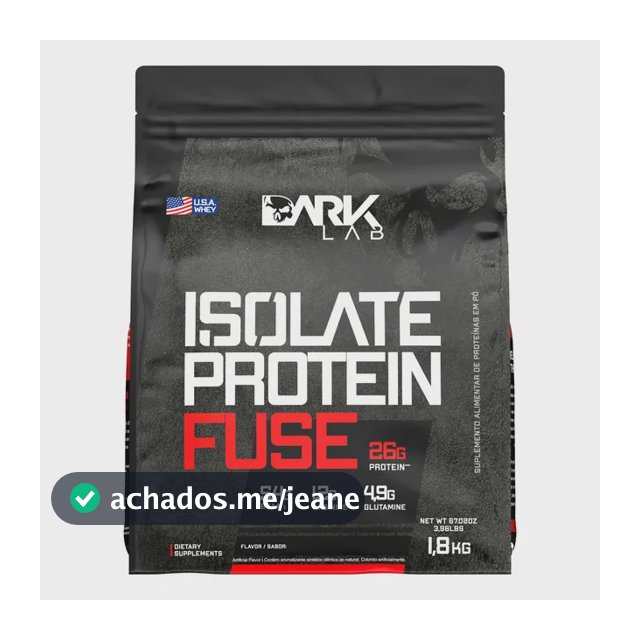 Whey Isolate Protein Fuse Refil 1,8kg Dark Lab - Mp Importad Sabor Creme de avelã