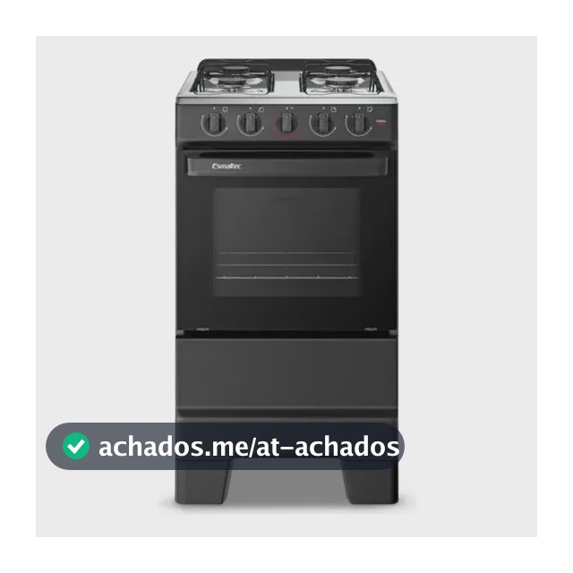 Fogão a Gás Mesa Inox e Forno 50L Limpa Fácil Esmaltec IDEAL POP F4ISP Cor Preto 4 bocas
