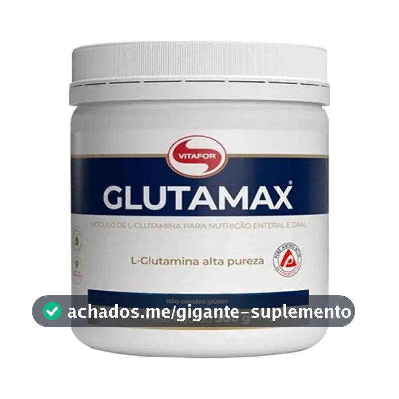 Glutamax Suplemento Alimentar Glutamina Em Pó Sem Sabor 300g Vitafor