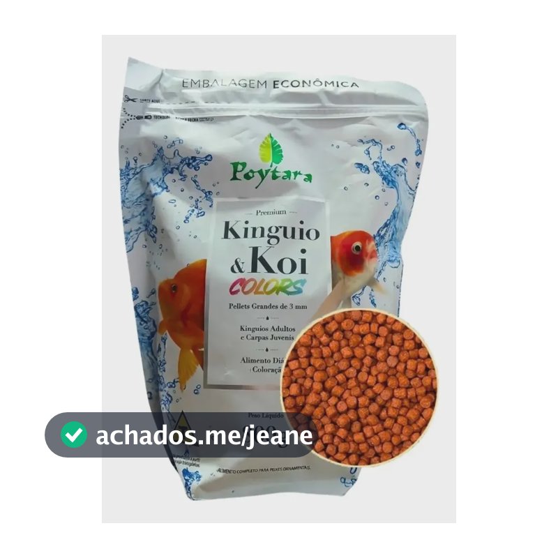 Ração Poytara Kinguio &koi Colors 800gr Realça A Cor