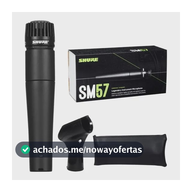 Microfone Shure SM SM57-LC Legendary Instrument - preto