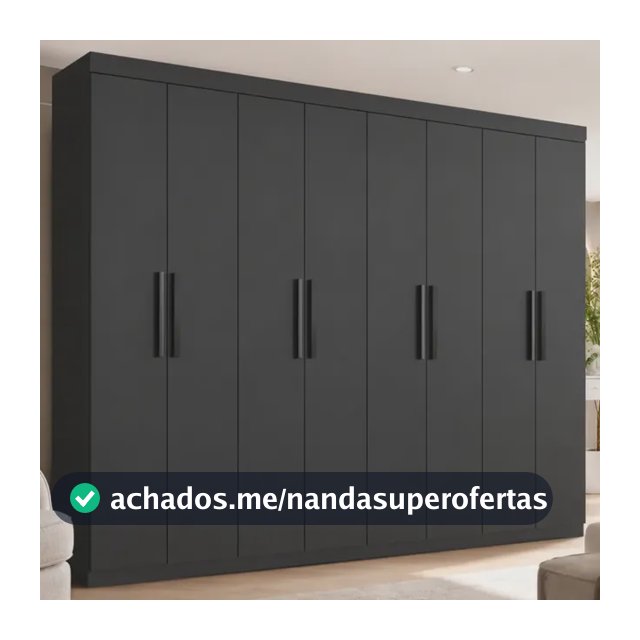 Guarda Roupa Casal Lisboa 8 Portas 4 Gavetas