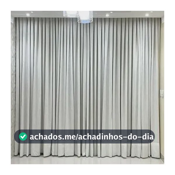 Cortina Trilho Duplo Gaze Linho C/ Blackout 100% 6m X 2,70