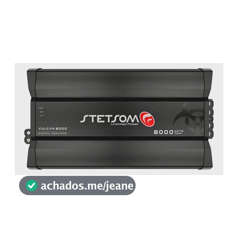 Modulo Amplificador Vulcan 8000w Stetsom 1 Ohm Potente D+ Preto