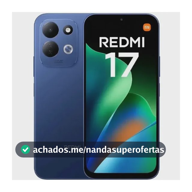 Smartphone Xiaomi Redmi 17 4G 4GB RAM 256GB Tela 6,9 120Hz Bateria 7500mAh 50MP Azul