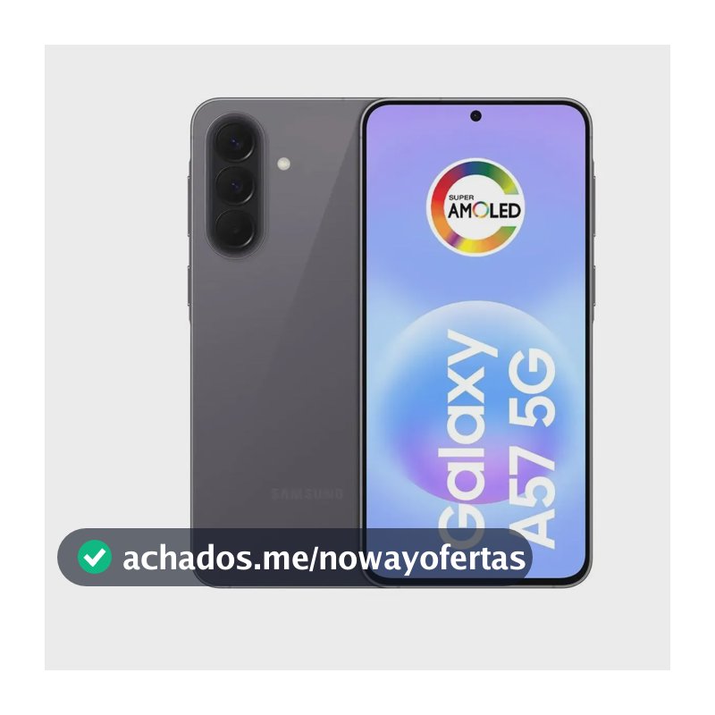 Celular Samsung Galaxy A57 5G 128GB, 8GB RAM, Câmera 50MP, IP68, Super AMOLED 6.7