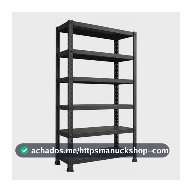 Estante De Aço 6 Prateleiras 198x90cm Multiuso Resistente Preto