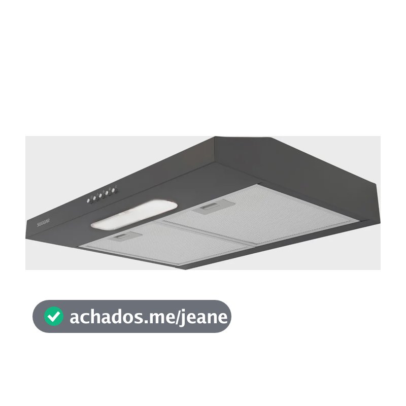 Depurador E Exaustor De Ar Suggar Slim 60cm 3 Vel Titanium
