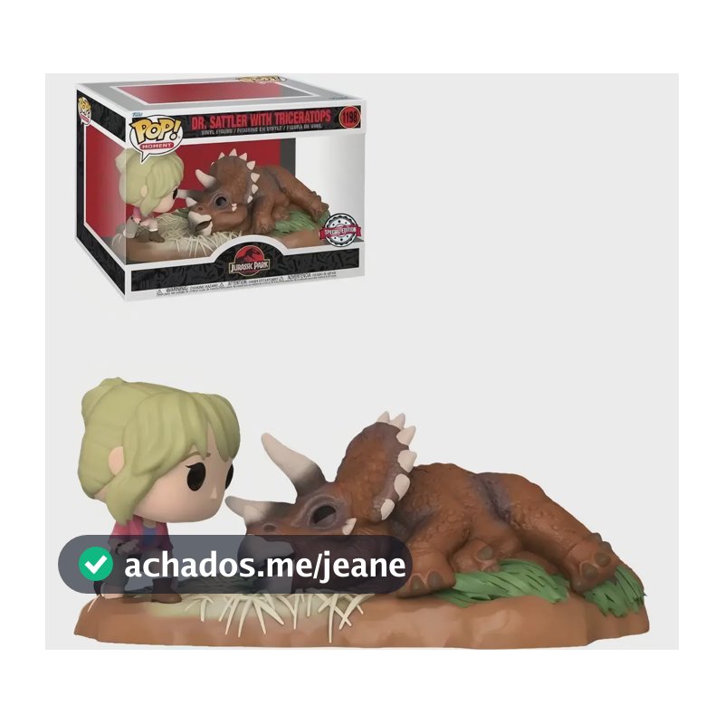 Funko Pop! Jurassic Park Dr. Sattler With Triceratops #1198