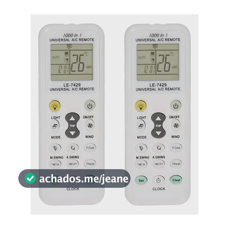 Kit 2 Controle Universal Para Ar Condicionado Muitas Marcas Branco