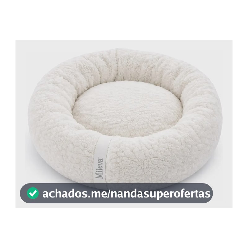 Cama De Gato Caminha Nuvem Ninho Pet Soft Redonda 50x50cm Cor Sherpa