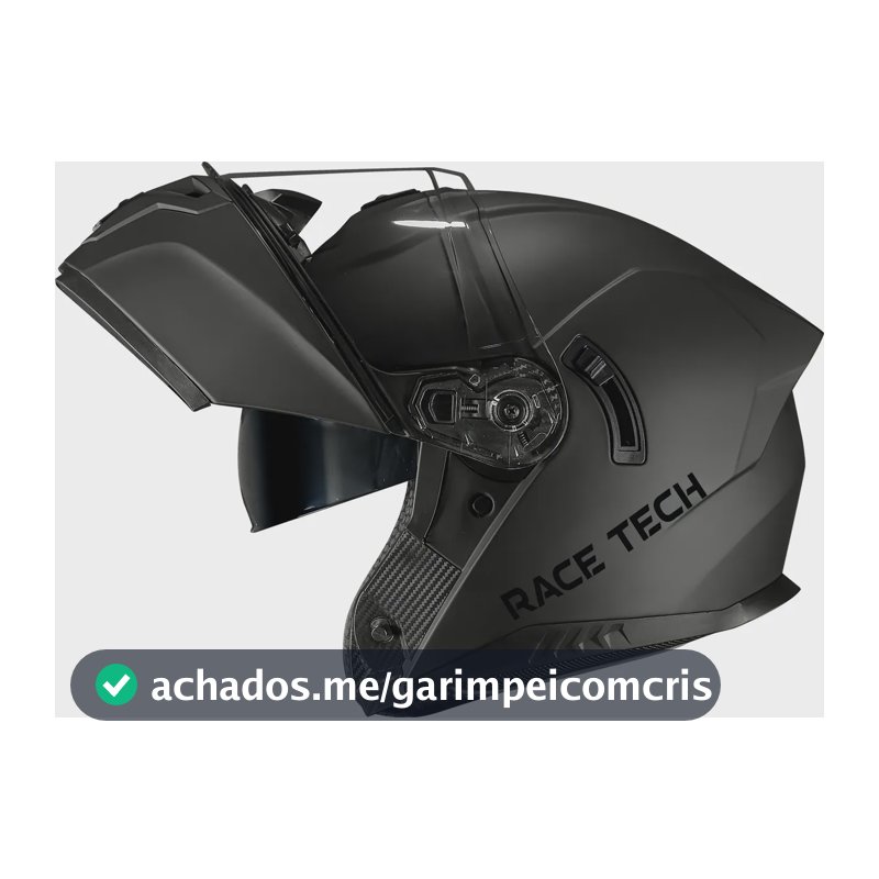 Capacete Moto Race Tech Signal Articulado Matte Titanium Monocolor Fosco 59/60
