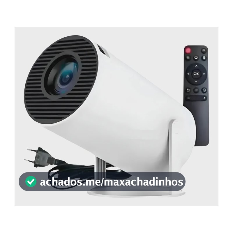 Projetor Smart Portátil Full Hd 4k Android 11 Wi-fi Bluetooth tv Mini Projetor hy300 Home Theater Cinema Em Casa Imagem Nítida Som Potente Compatível Com Diversos Dispositivos Branco LUZTUDO