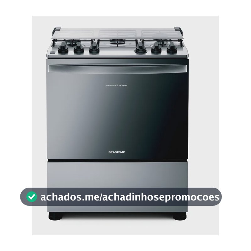 Fogão Brastemp BFS5NCR 5 Bocas Cor Inox Tipo de conexão Gás engarrafado