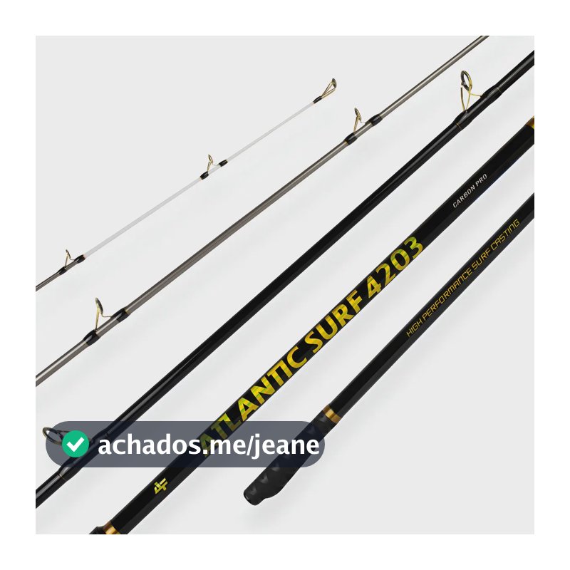 Vara de Pesca Molinete Albatroz Atlantic Surf 4,20m Carbono 250g