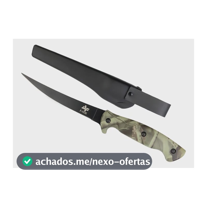 Faca Fileteira Full Tang Camuflada Albatroz (30cm) - F-1106