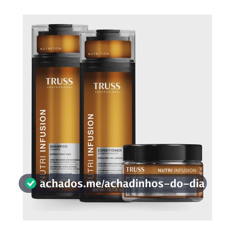 Truss Nutri Infusion Shampoo + Condicionador + Mascara 180g