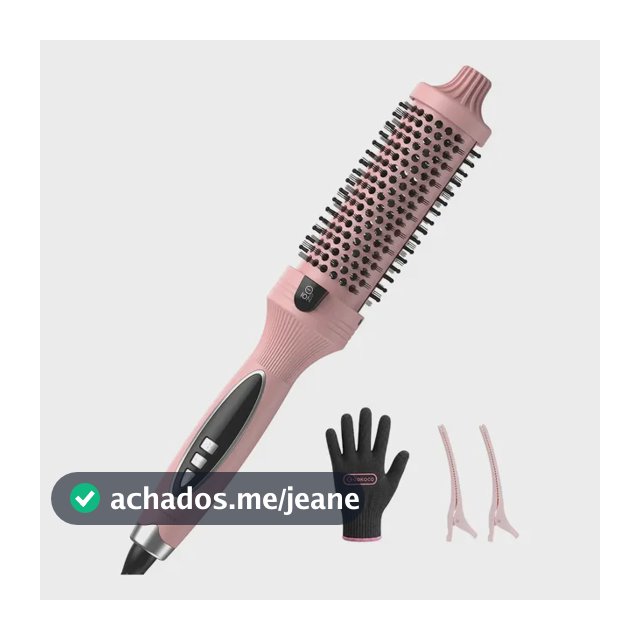 Escova modeladora/cacheadora Gokoco GD037 rosa