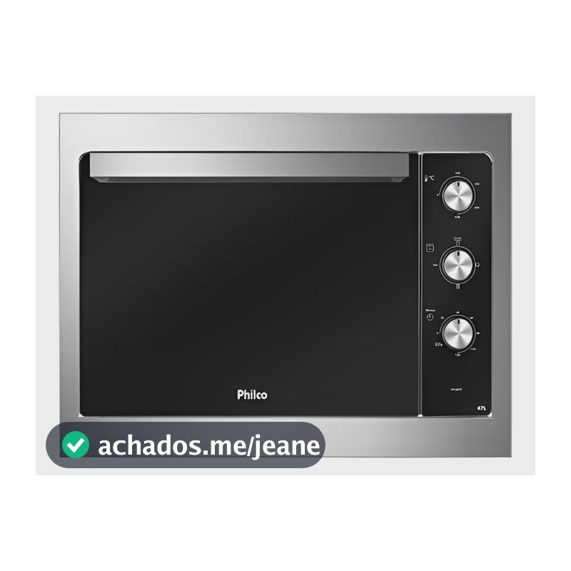 Forno Elétrico De Embutir Philco Pfe47e Esmaltado Dupla Resi Cor Aço escovado