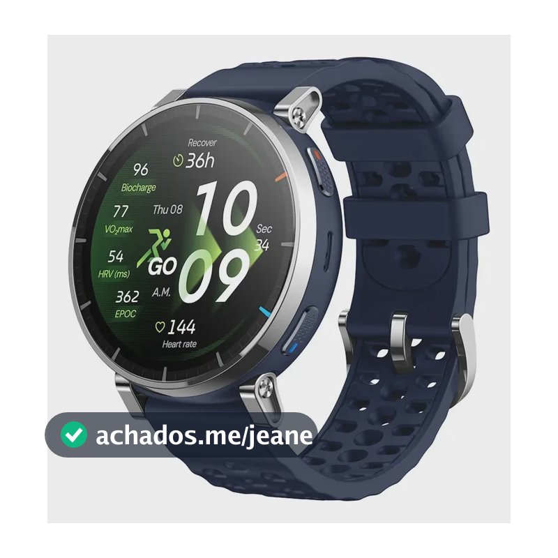 Amazfit Active 3 Premium Com Gps Bluetooth - Apex Silver Azul