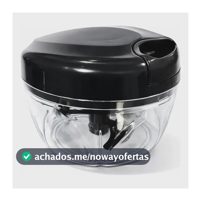 Processador Manual 500ml Triturador Alimentos 3 Lâminas Picador Alho Cebola Legume Frutas Cozinha Rápido Prático