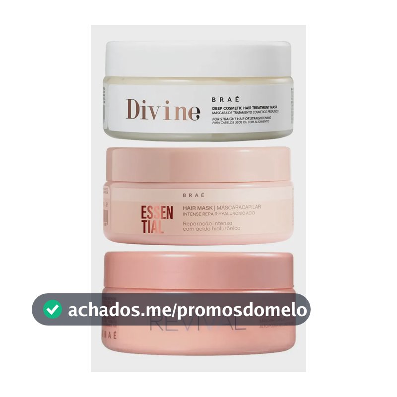 Braé Cronograma Capilar 3 Máscaras Divine,essential,revival