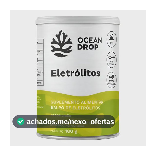 Eletrólitos Ocean Drop Sódio Potássio Fósforo Magnésio Eletrolitos 180g Sabor Limão