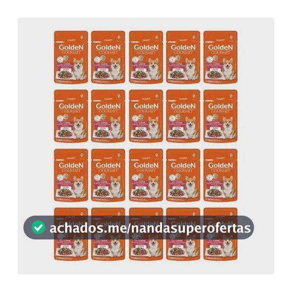 Golden Cães Sache Golden Gourmet Ad Peq Porte Carne 1.7 kg Caixa Com 20un