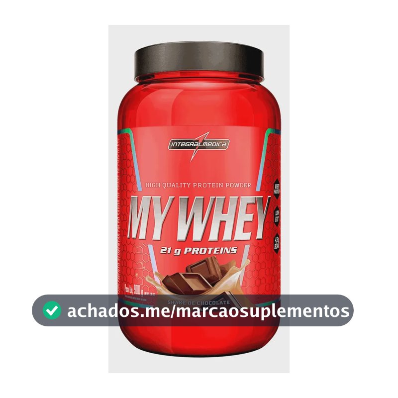 My Whey Shake De Chocolate Pote 900g Integralmédica Chocolate