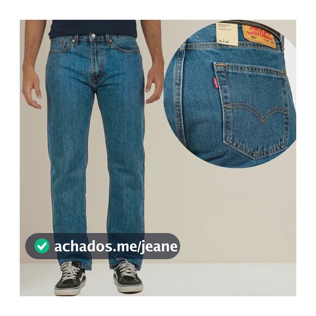 Calça Levis Masculina 505 Regular Jeans Stone 005054891