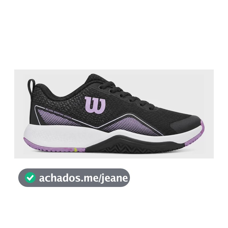 Tênis Wilson All Court Unissex Original Para Jogar Tennis Preto/lilás 36