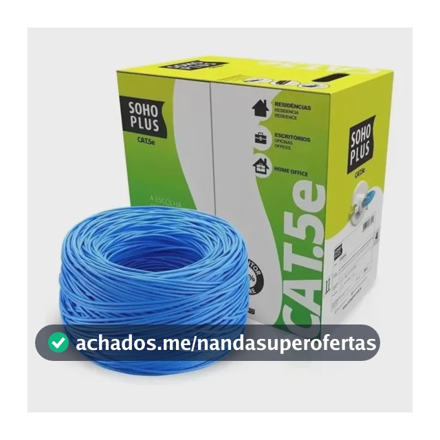 Cabo De Rede Furukawa Cat 5e Caixa 305m Cmx Soho Plus