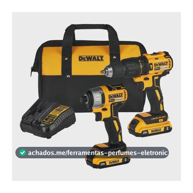 Combo Parafusadeira Furadeira de Impacto 13mm + Parafusadeira de Impacto 6,3mm DEWALT DCK276D2
