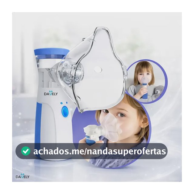 Inalador Nebulizador Portátil Mesh Sem Fio Silencioso Branco Compacto Mesh Bivolt Nebulizador Com Rede Vibratória Aparelho Para Inalação Inalador Silencioso A Pilha Ou Cabo Usb - Davely