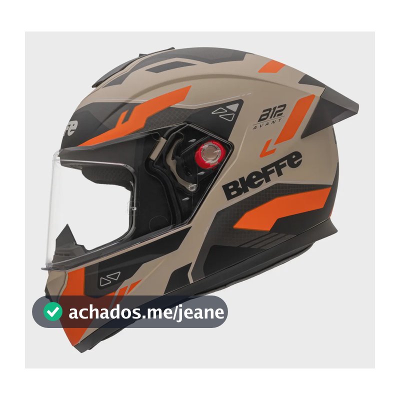 Capacete Moto Fechado Bieffe B12 Avant Cor Desert Fosco E Orange Tamanho Do Capacete 60