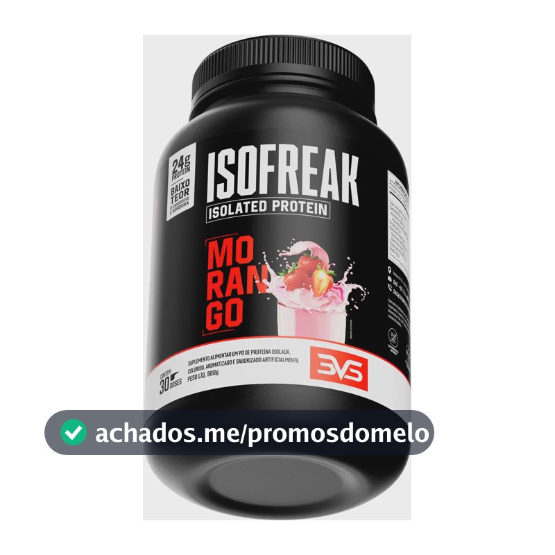Whey Isolado Isofreak 900g Sabor Morango - Fórmula Avançada Com 24g De Proteína Por Dose