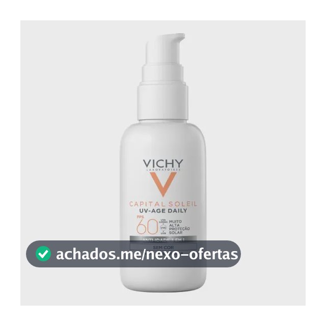 Protetor Solar Facial Uv Age Daily Anti-idade FPS60, Toque Seco, Sem Cor, Capital Soleil, Vichy, 40g