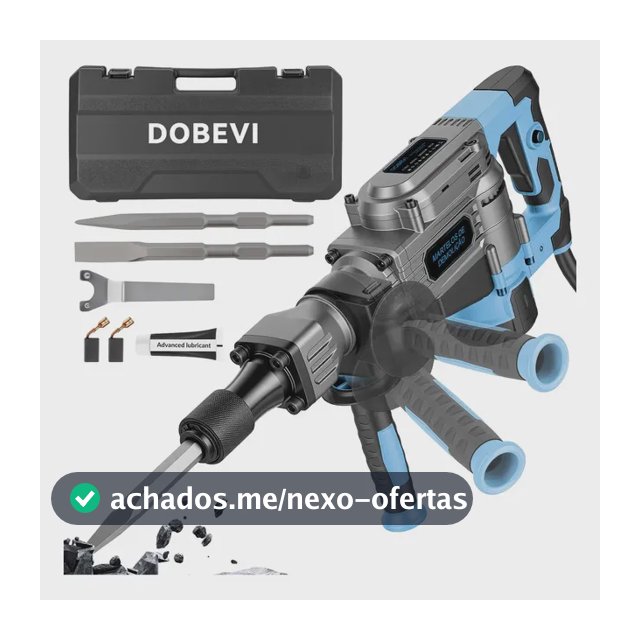 Martelo Demolidor Industrial Rompedor Profissional Com Ponteiros Maleta E Acessórios Completo Dobevi