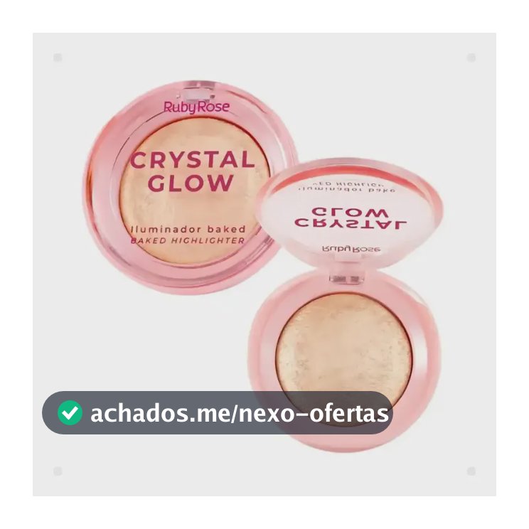 Ruby Rose Crystal Glow Iluminador Pó Brilho Radiante 6,5g Solar Flare
