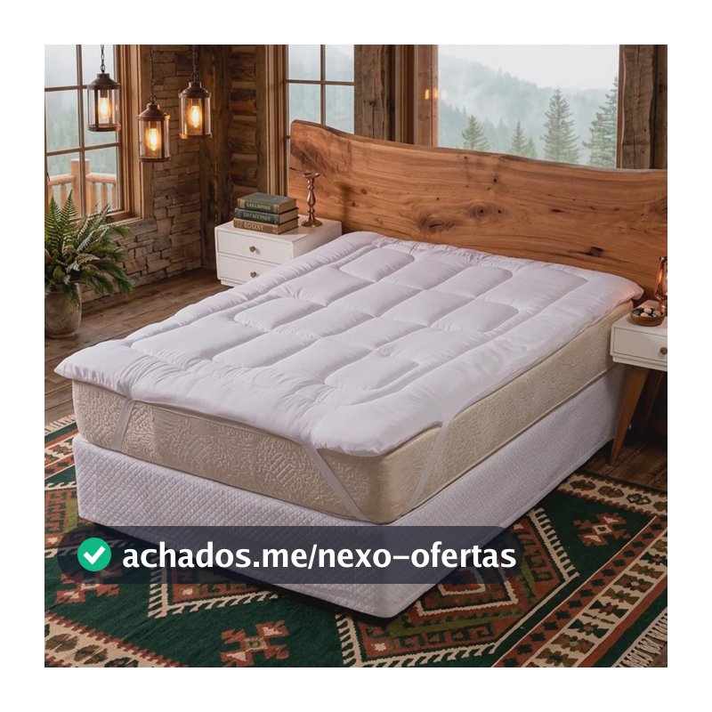 Pillow Top King  Micro Percal 400 Fios Toque De Pluma Branco King