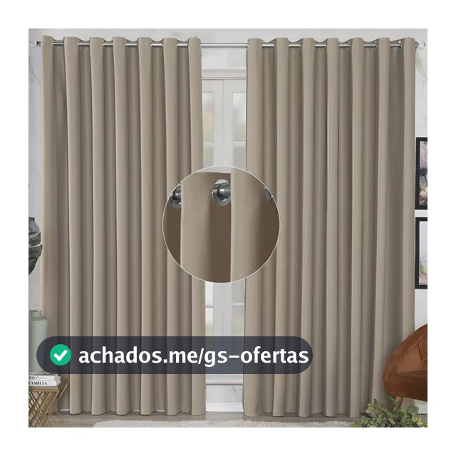 Cortina Blackout Tecido Grosso 2,80x2,30 Porta Sala Quarto